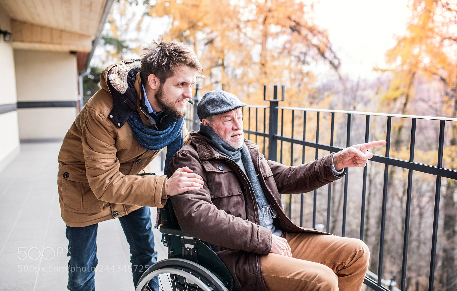 Nikon D5 sample photo. Senior father in wheelchair photography