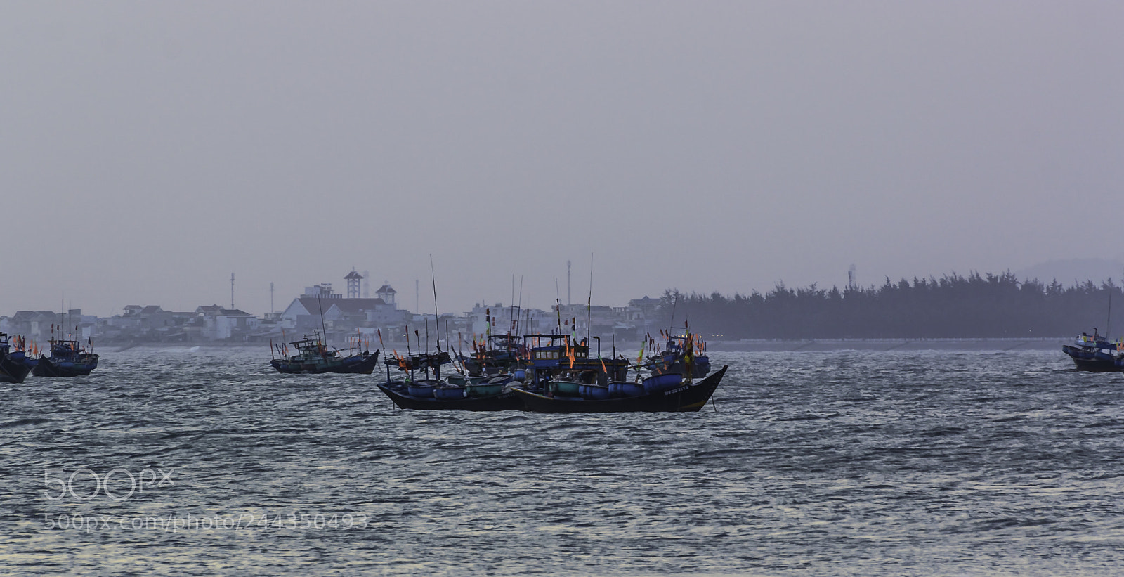 Nikon D3200 sample photo. Fishing boats at dusk photography