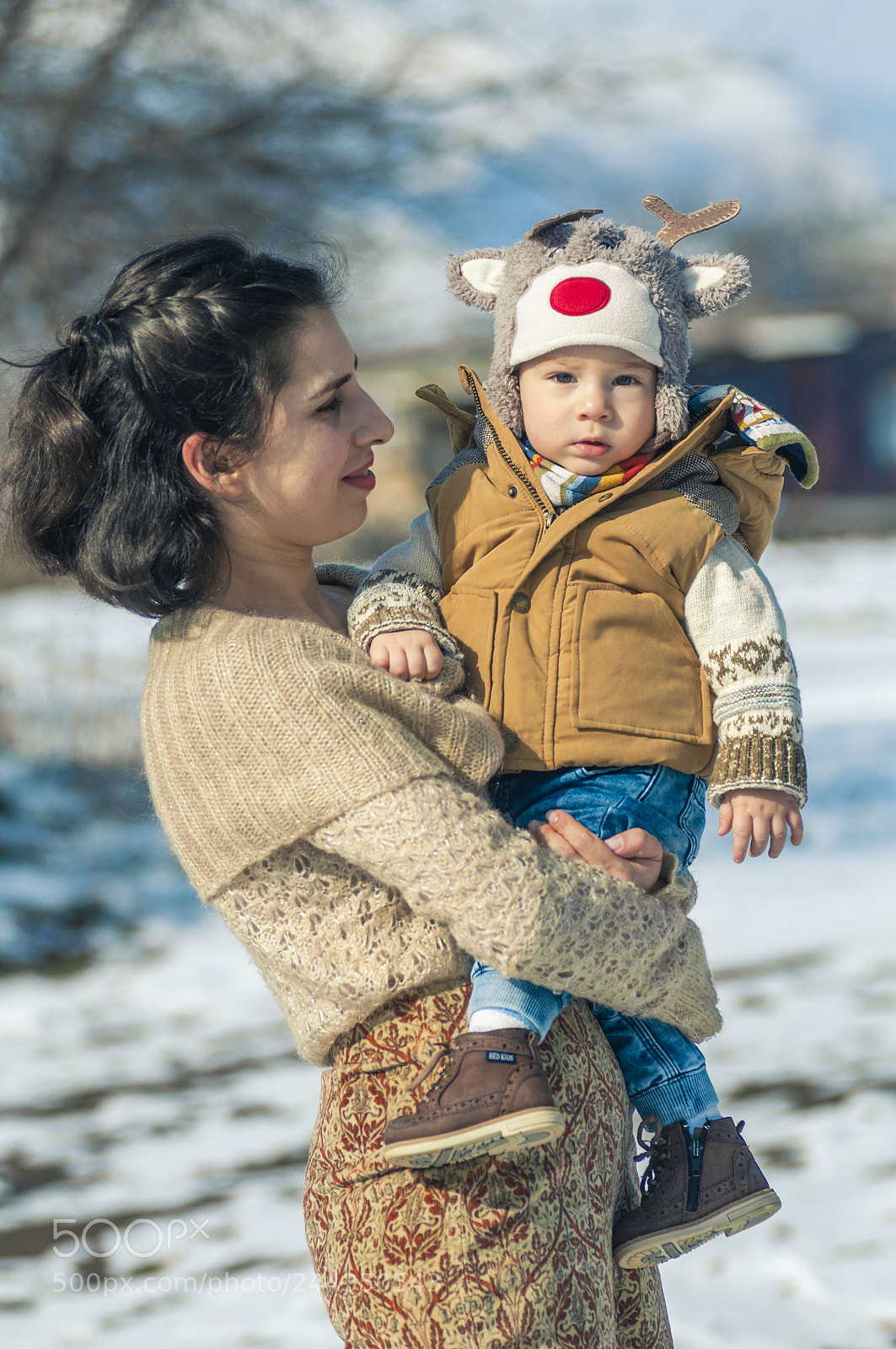 Nikon D90 sample photo. Winter portrait photography