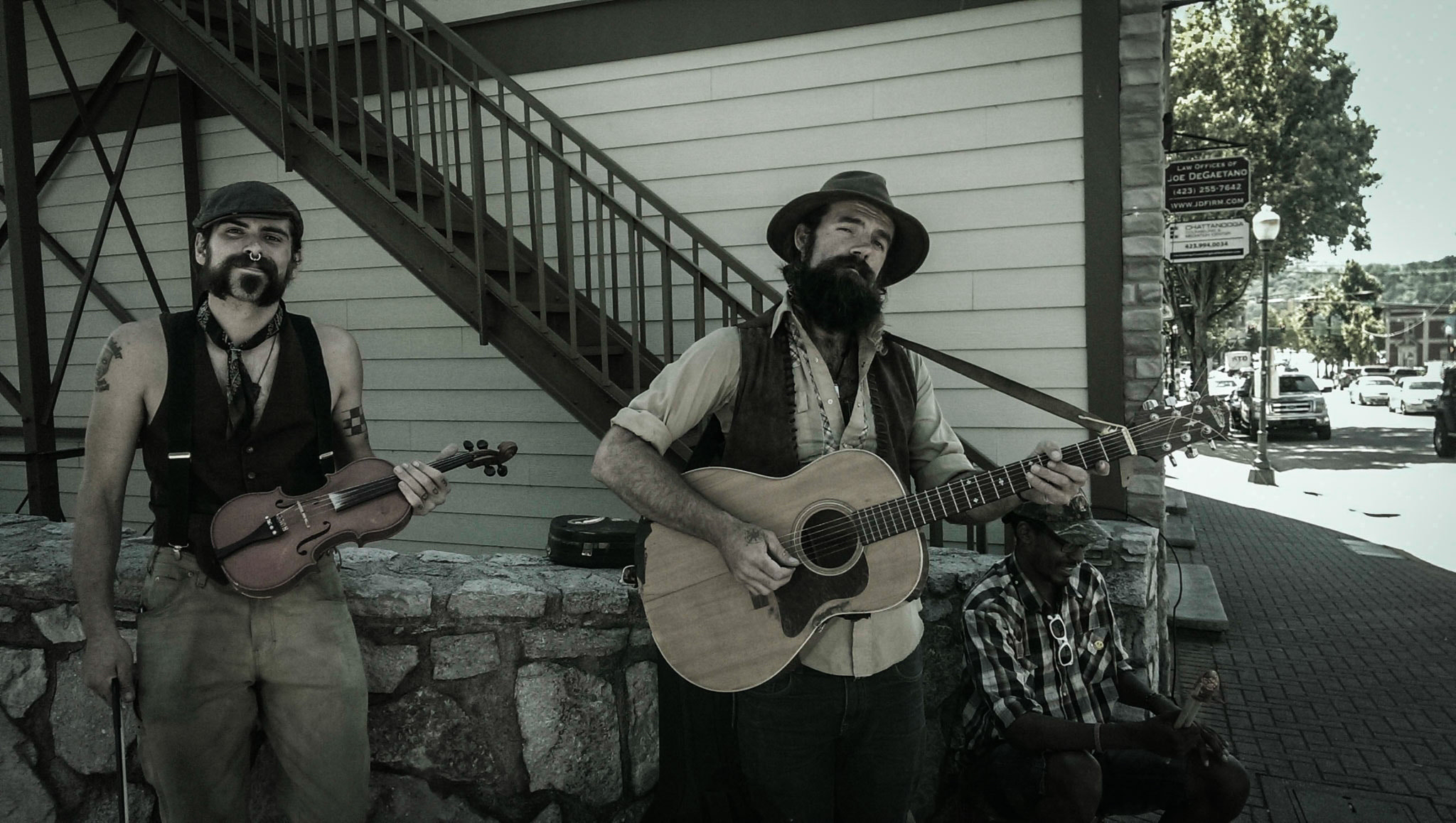 HTC ONE sample photo. Busking by the river photography