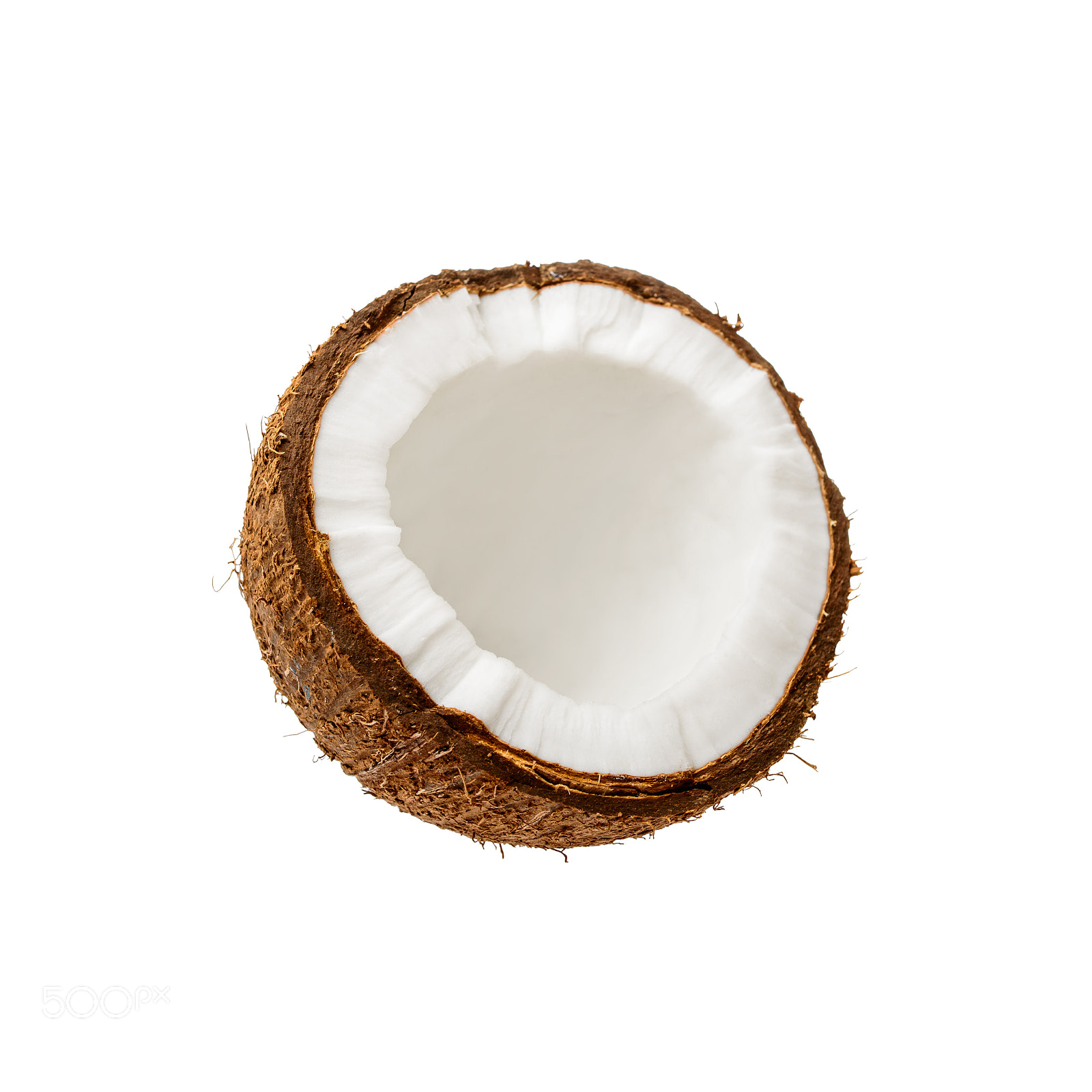 Nikon D3200 sample photo. Coconut half exotic fruit photography
