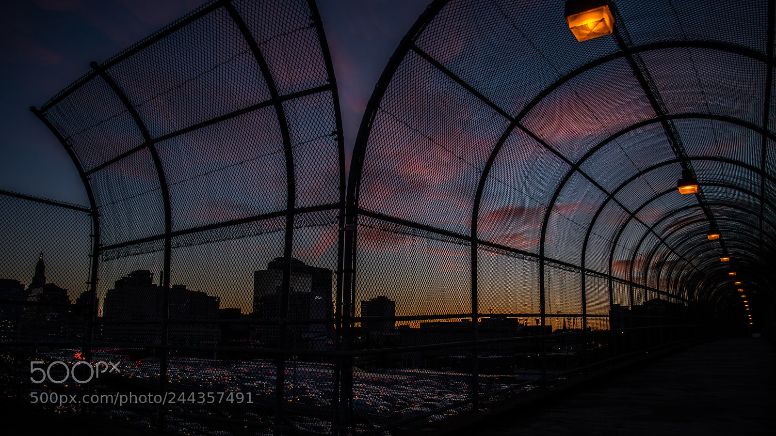 Nikon D800 sample photo. Hartford sunset fence colors photography