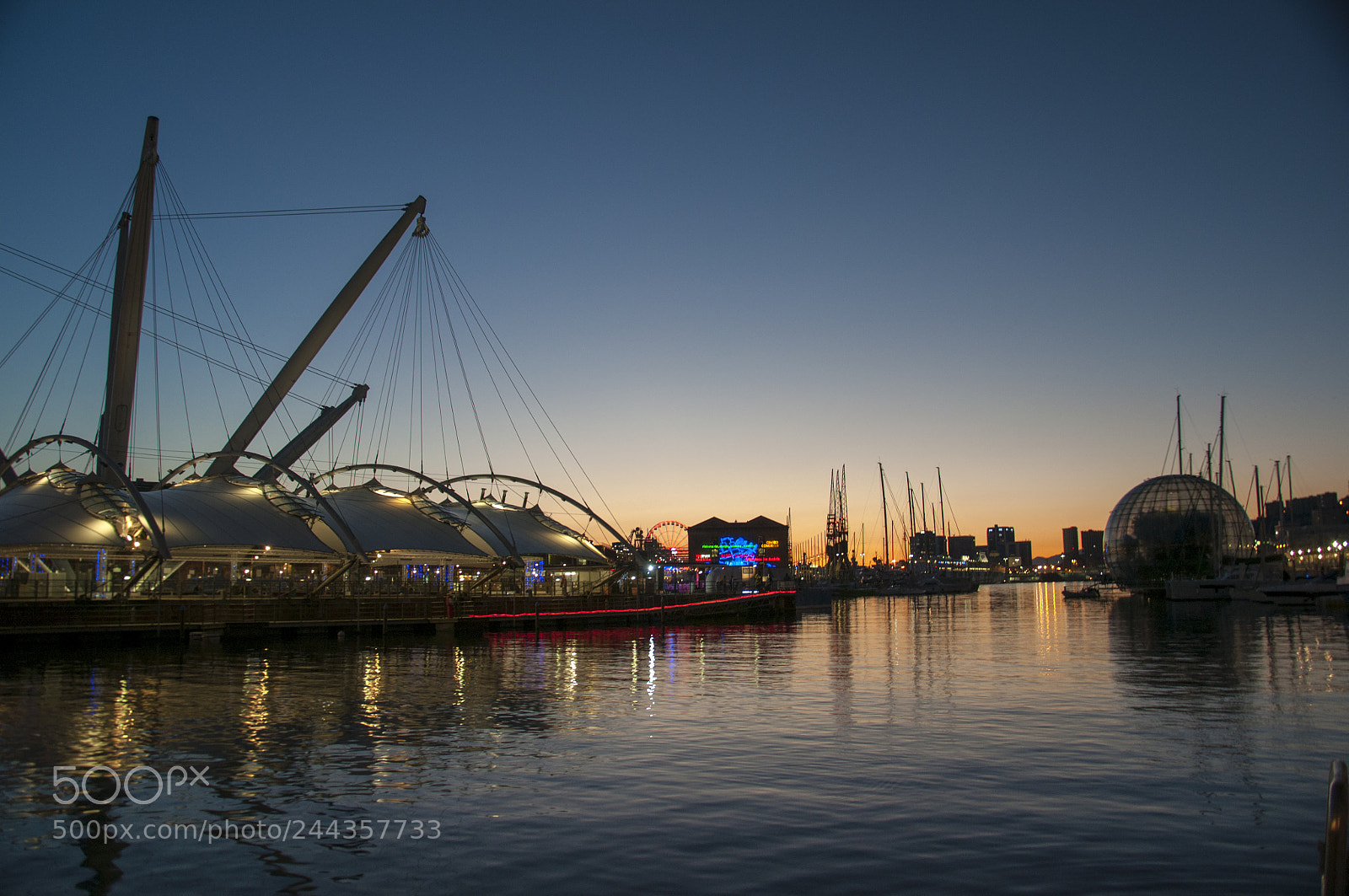 Nikon D90 sample photo. Portoantico genova - tramonto photography