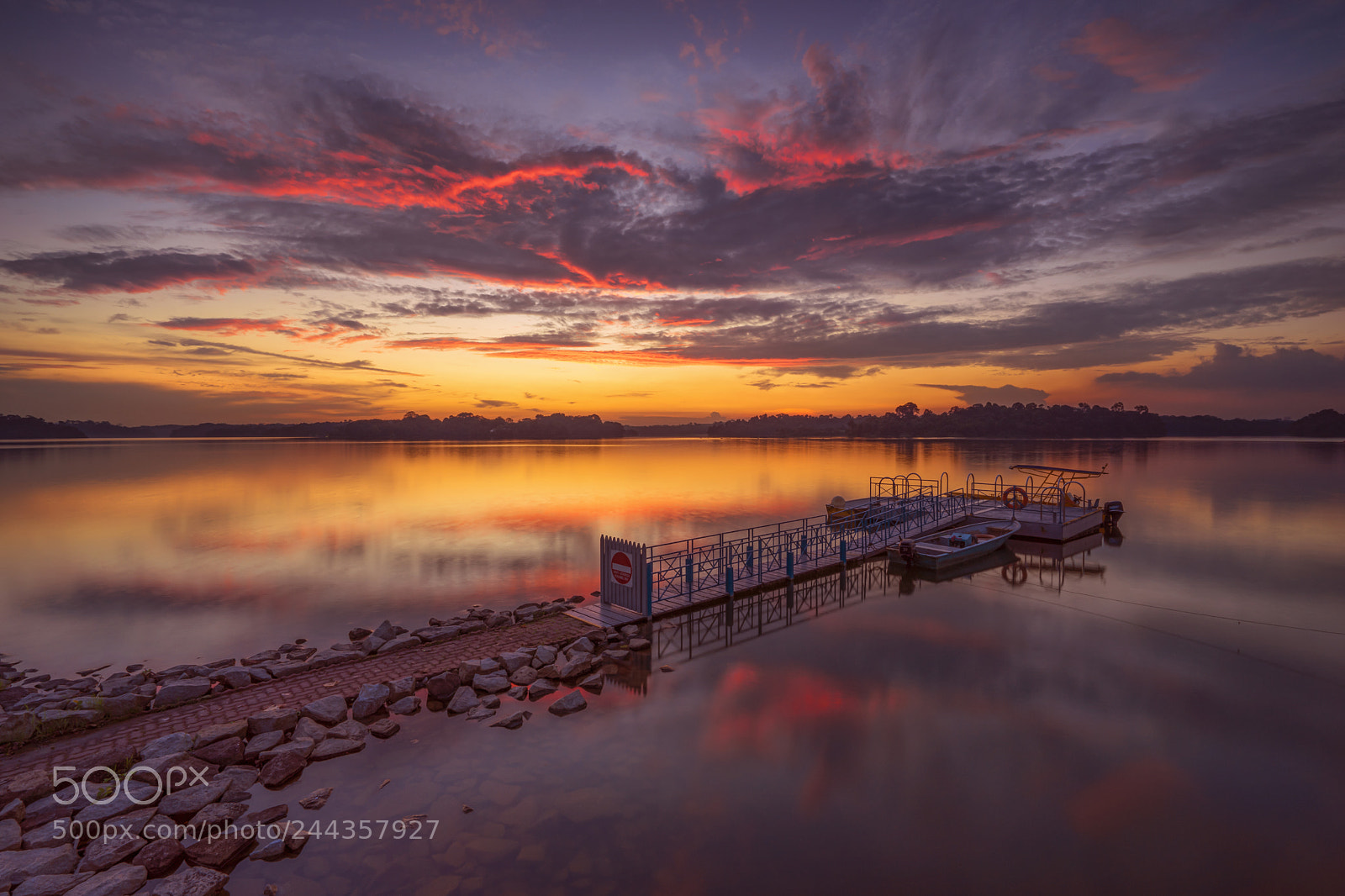 Sony a7 II sample photo. Sundown at the reservoir photography