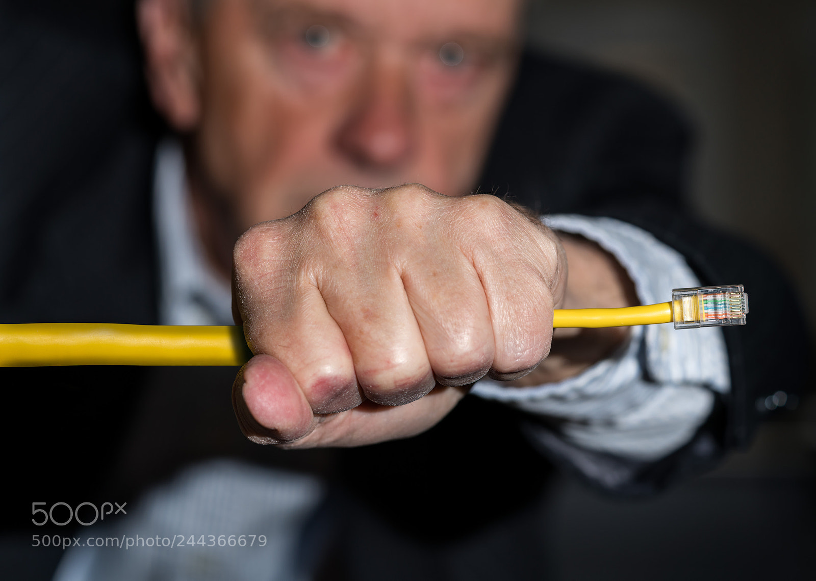 Sony a7R II sample photo. Senior executive choking internet photography