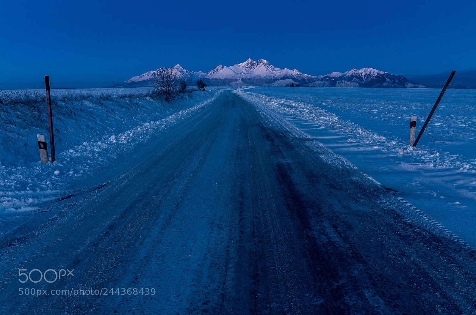 Pentax K-5 II sample photo. Blue hour on road photography