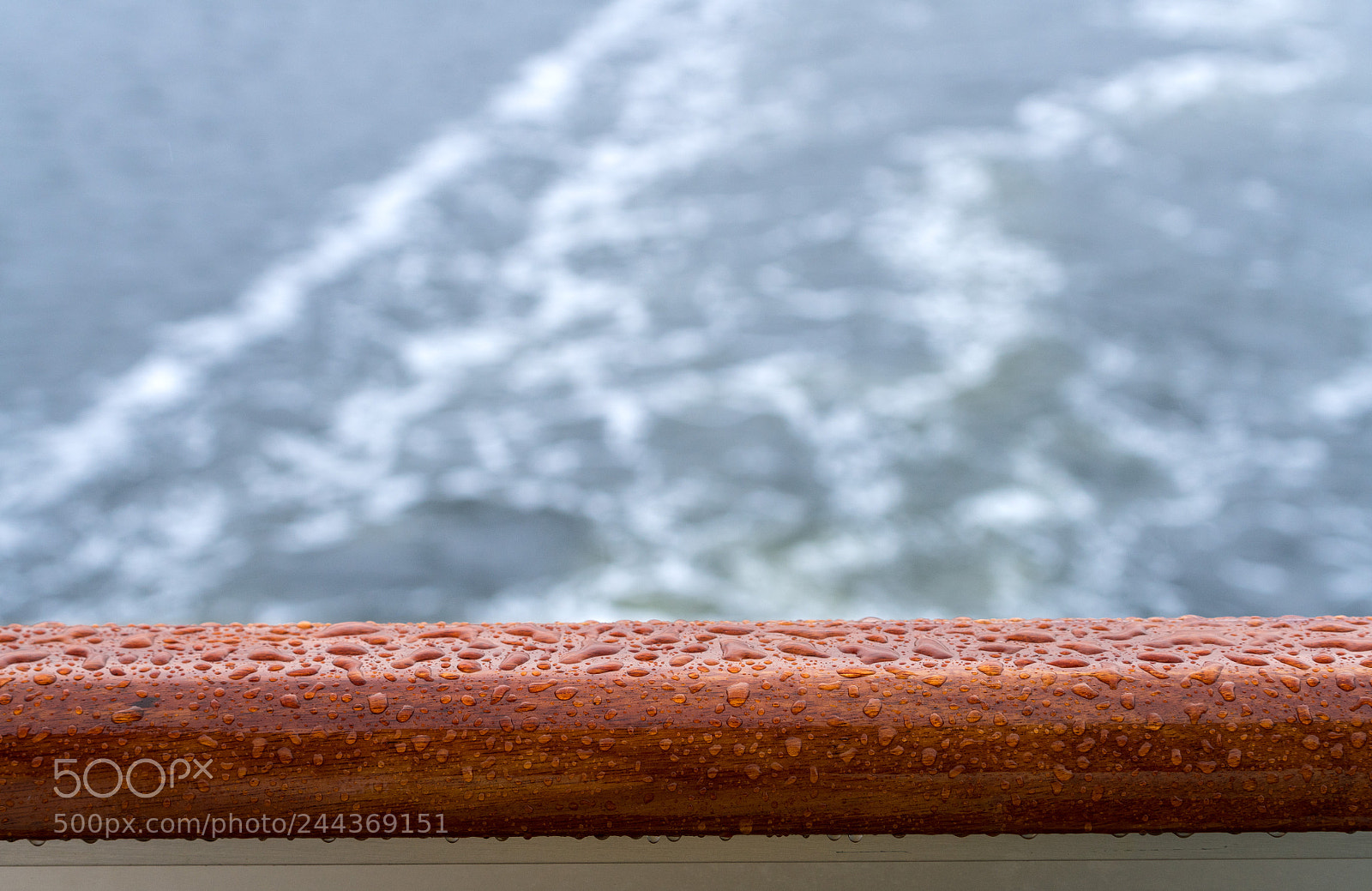Sony a7R II sample photo. Raindrops on teak rail photography