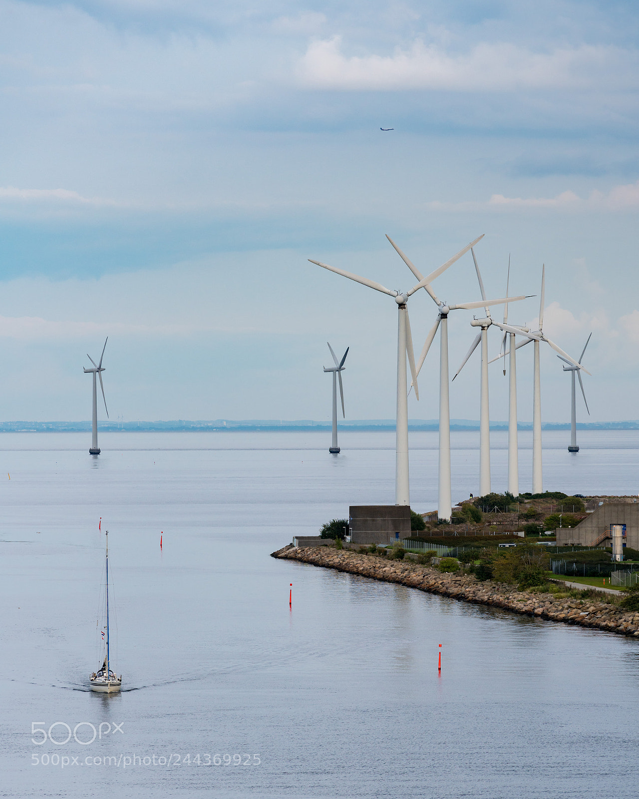 Sony a7R II sample photo. Wind turbines at entrance photography