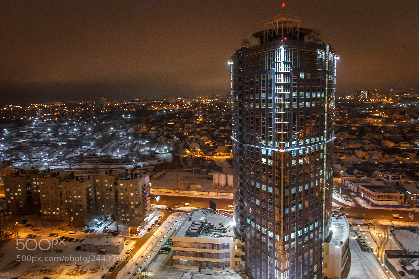 Canon EOS 60D sample photo. Night skyscraper photography