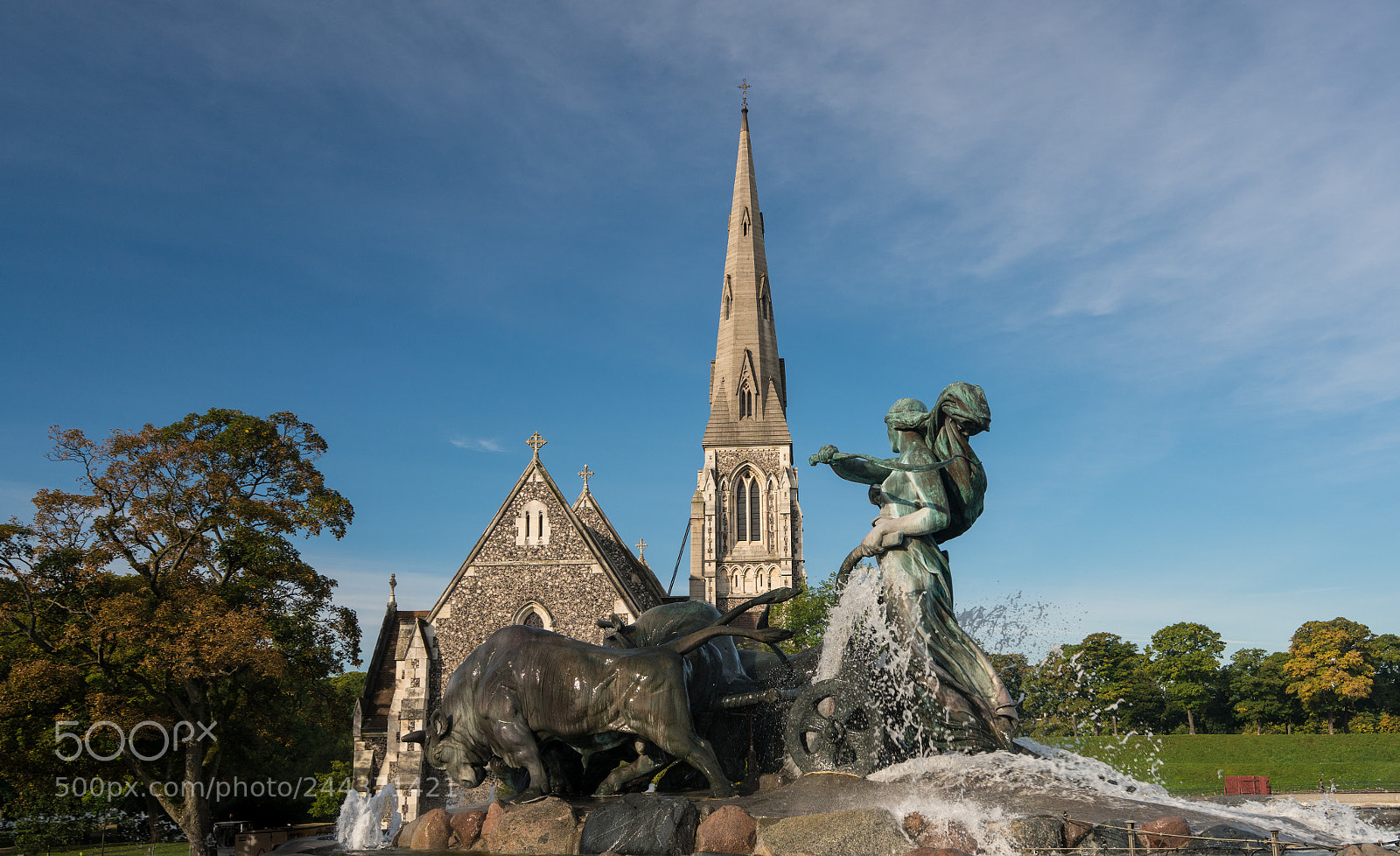 Sony a7R II sample photo. Gefion fountain opened 1908 photography
