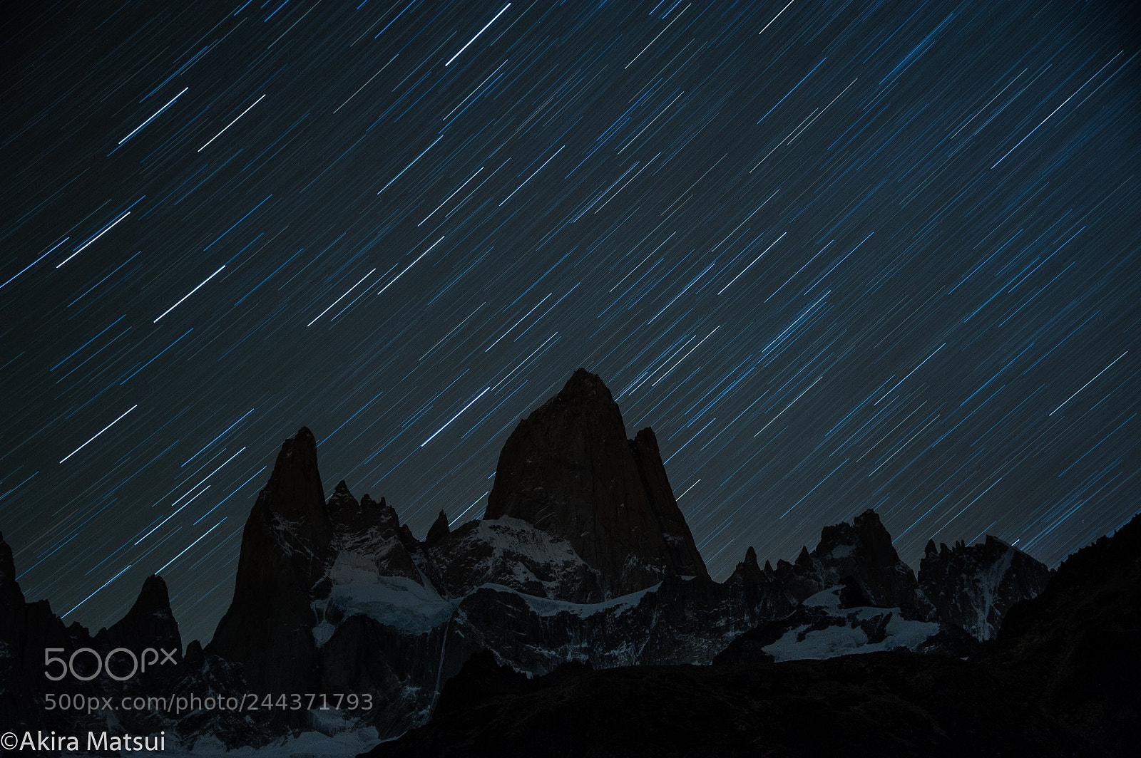Nikon D3 sample photo. Starry night of mt.fitz-roy photography