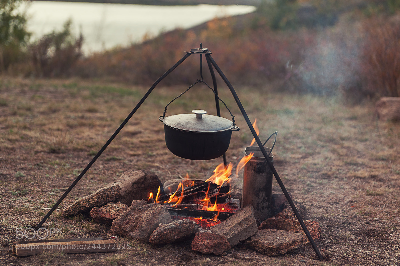 Nikon D700 sample photo. Preparing food on campfire photography