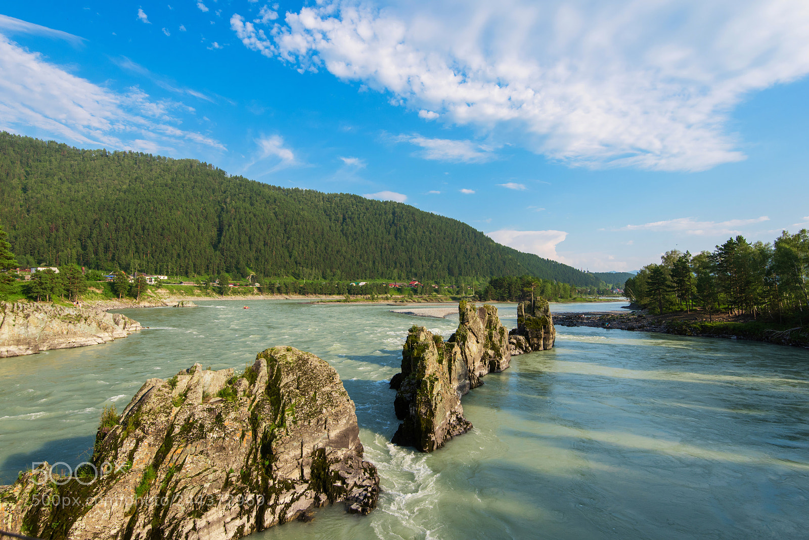 Nikon D810 sample photo. Fast mountain river katun photography