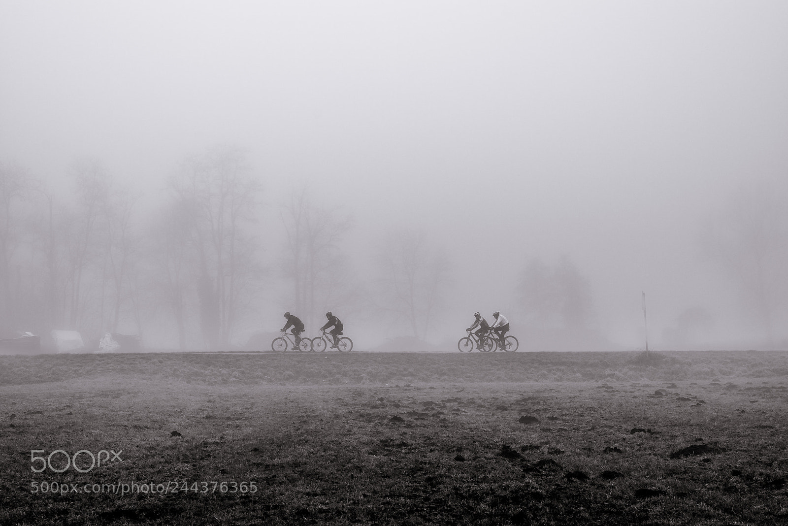Nikon D810 sample photo. Cycling in the fog photography