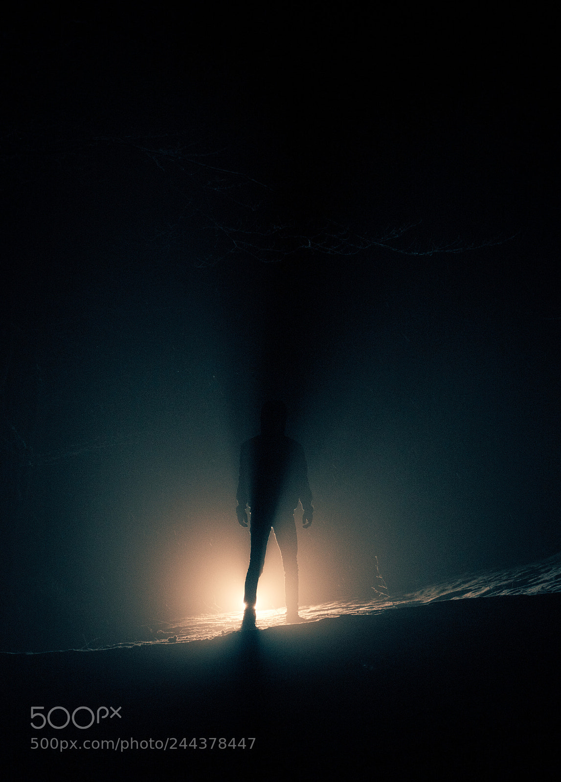 Sony a6300 sample photo. Human silhouette in darkness photography