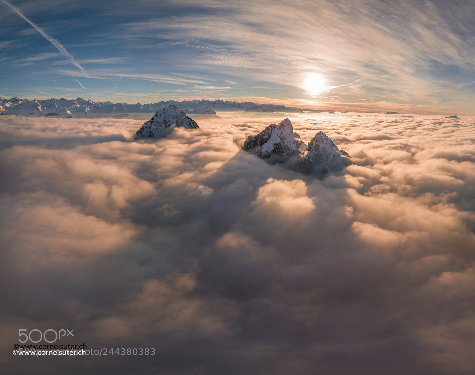DJI FC220 sample photo. Mythen-nebelmeer photography
