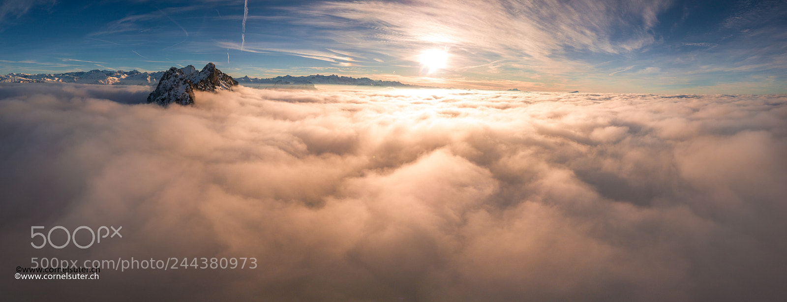 DJI FC220 sample photo. Nebelmeer - mythen photography