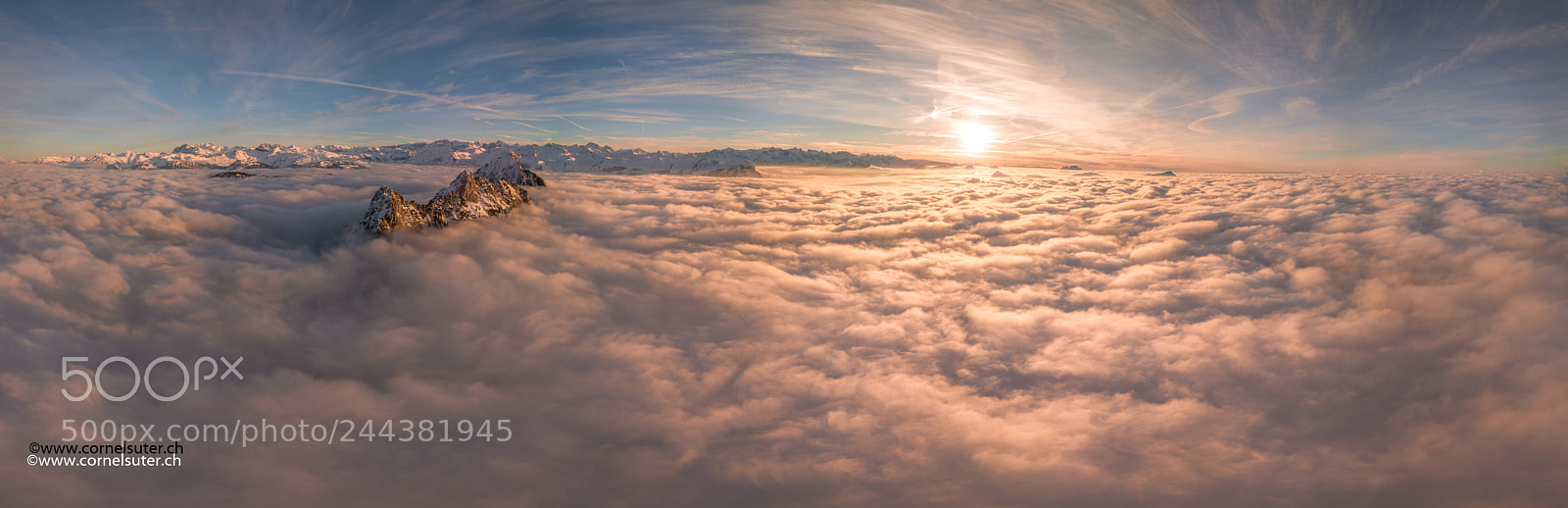 DJI FC220 sample photo. Nebelmeer-mythen photography