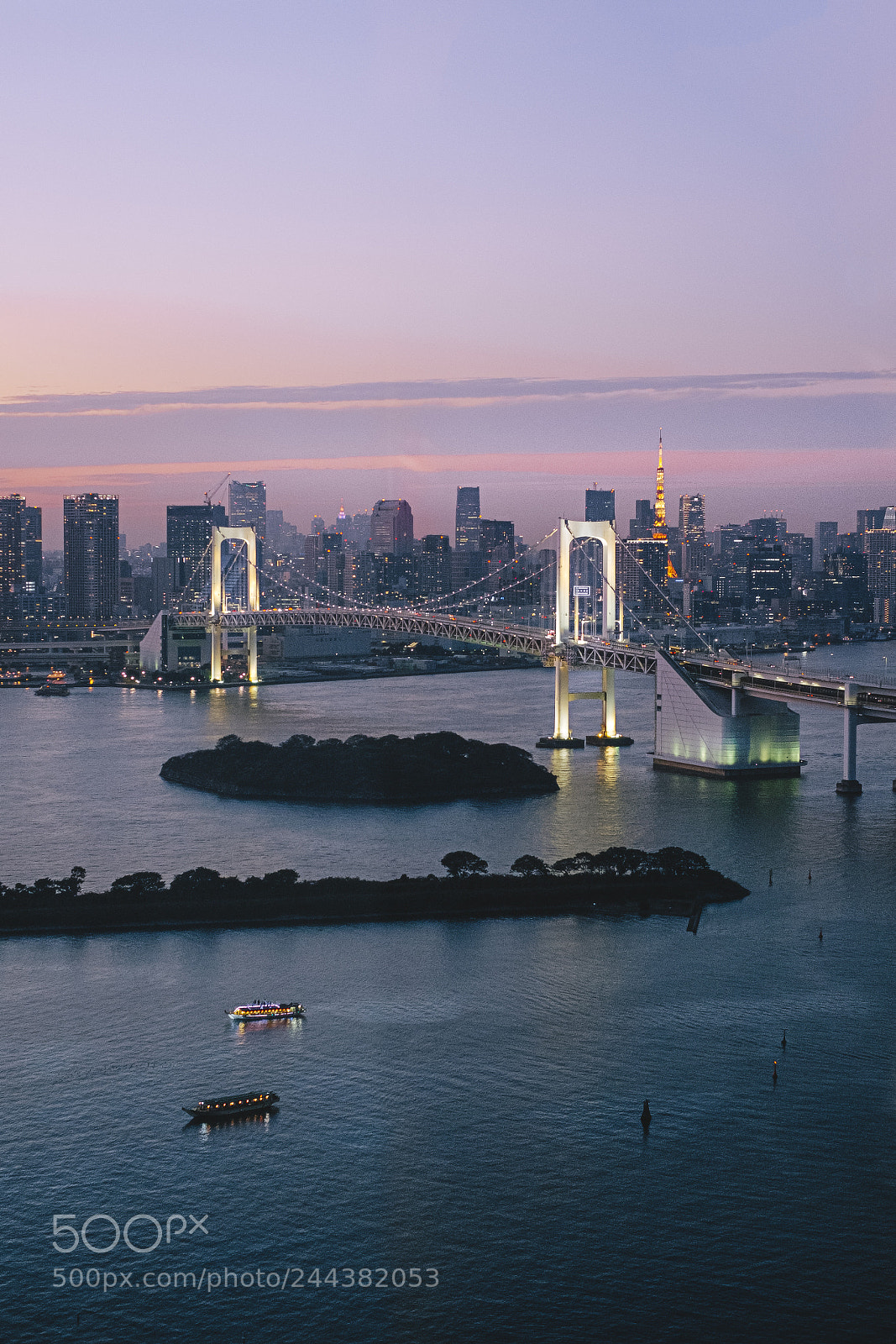 Fujifilm X-E1 sample photo. Sunset over rainbow bridge photography