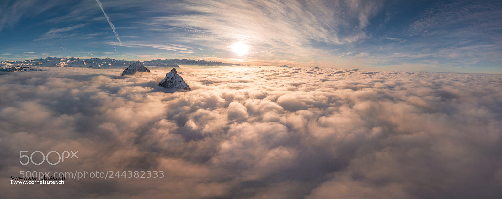 DJI FC220 sample photo. Nebelmeer-haggenspitz photography