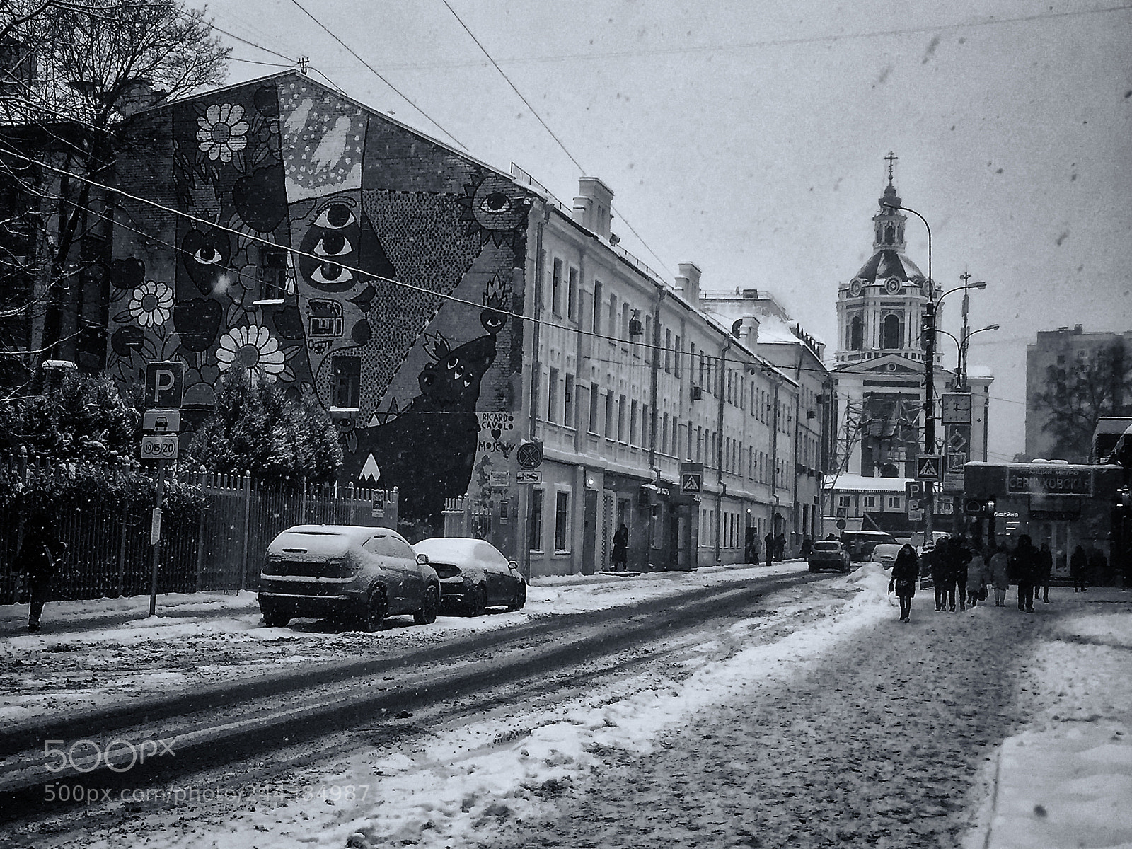 Apple iPhone 6 sample photo. Snow and the city photography