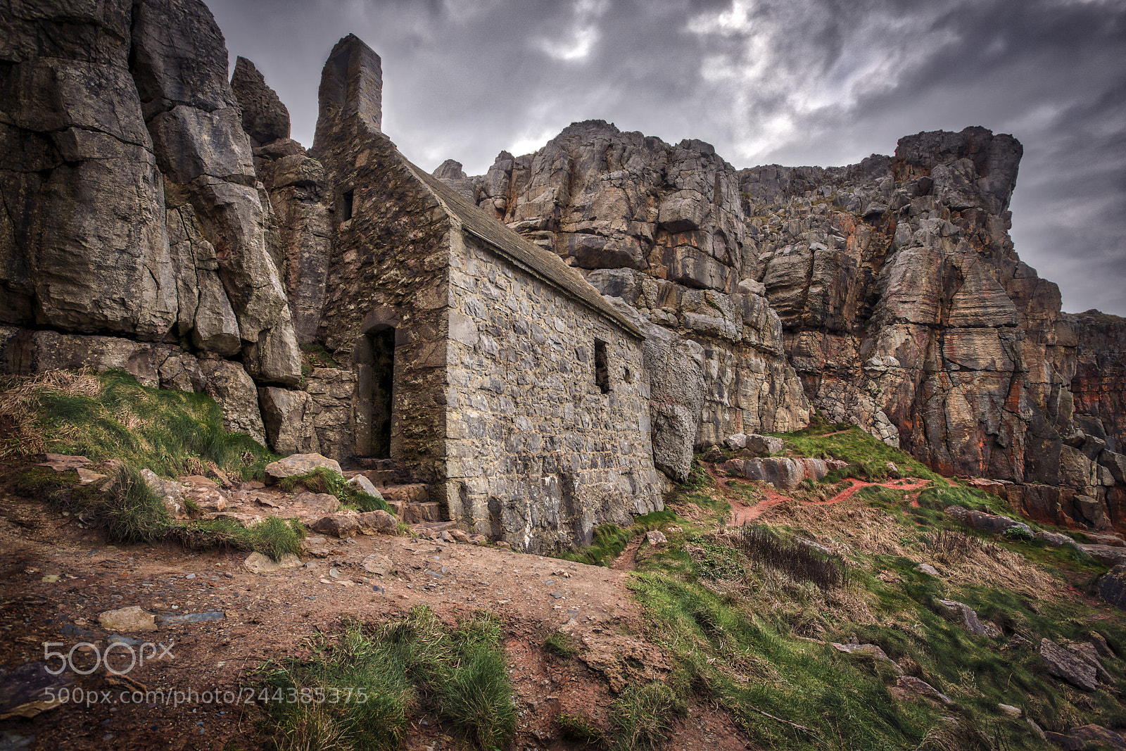 Sony a7R II sample photo. St govan's chapel photography