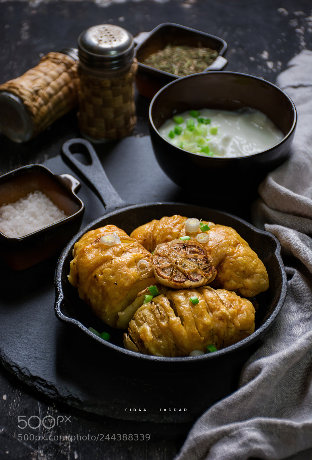Nikon D7100 sample photo. Hasselback potatoes photography