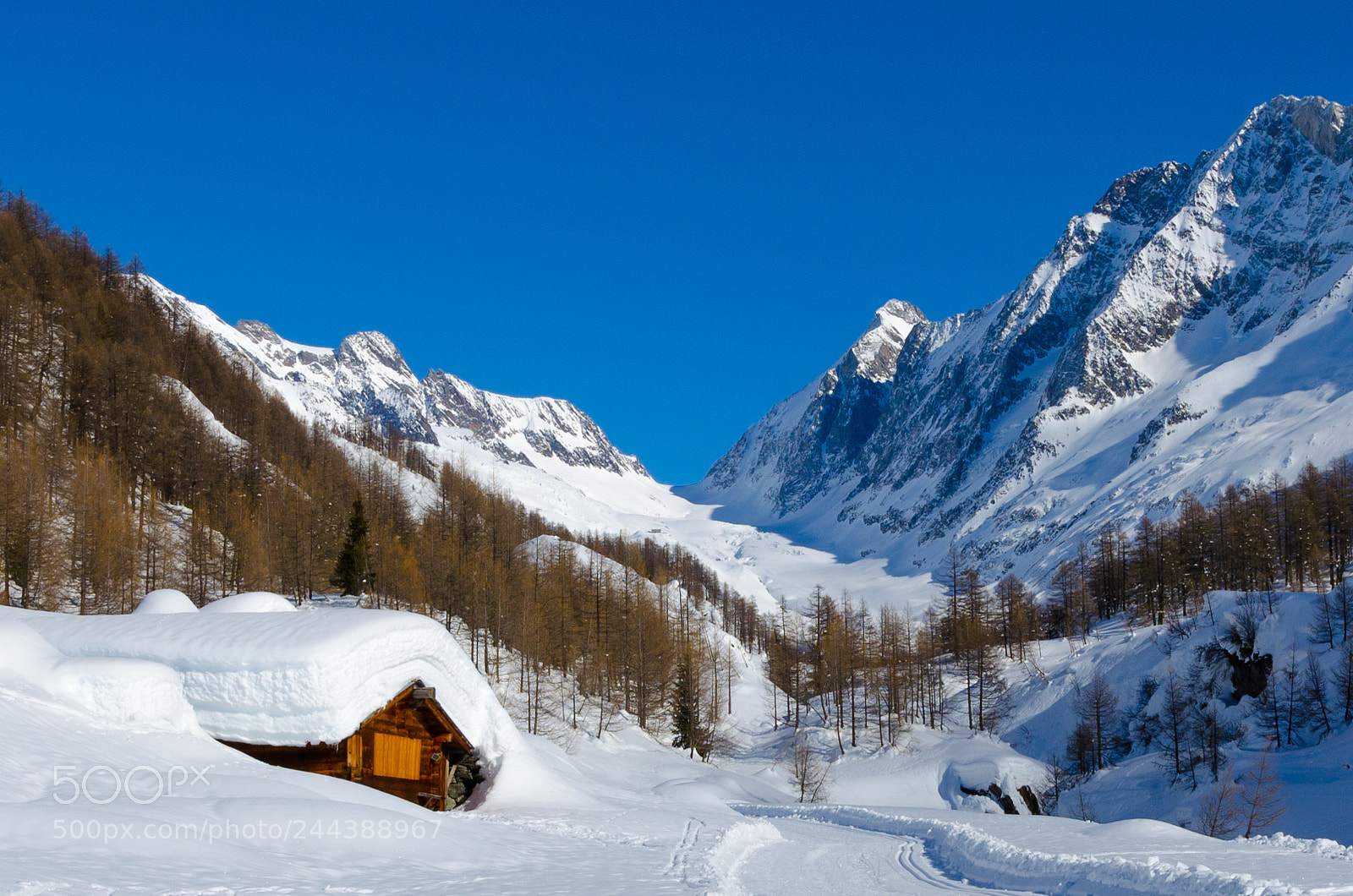 Nikon D5100 sample photo. Snow covered cottage photography