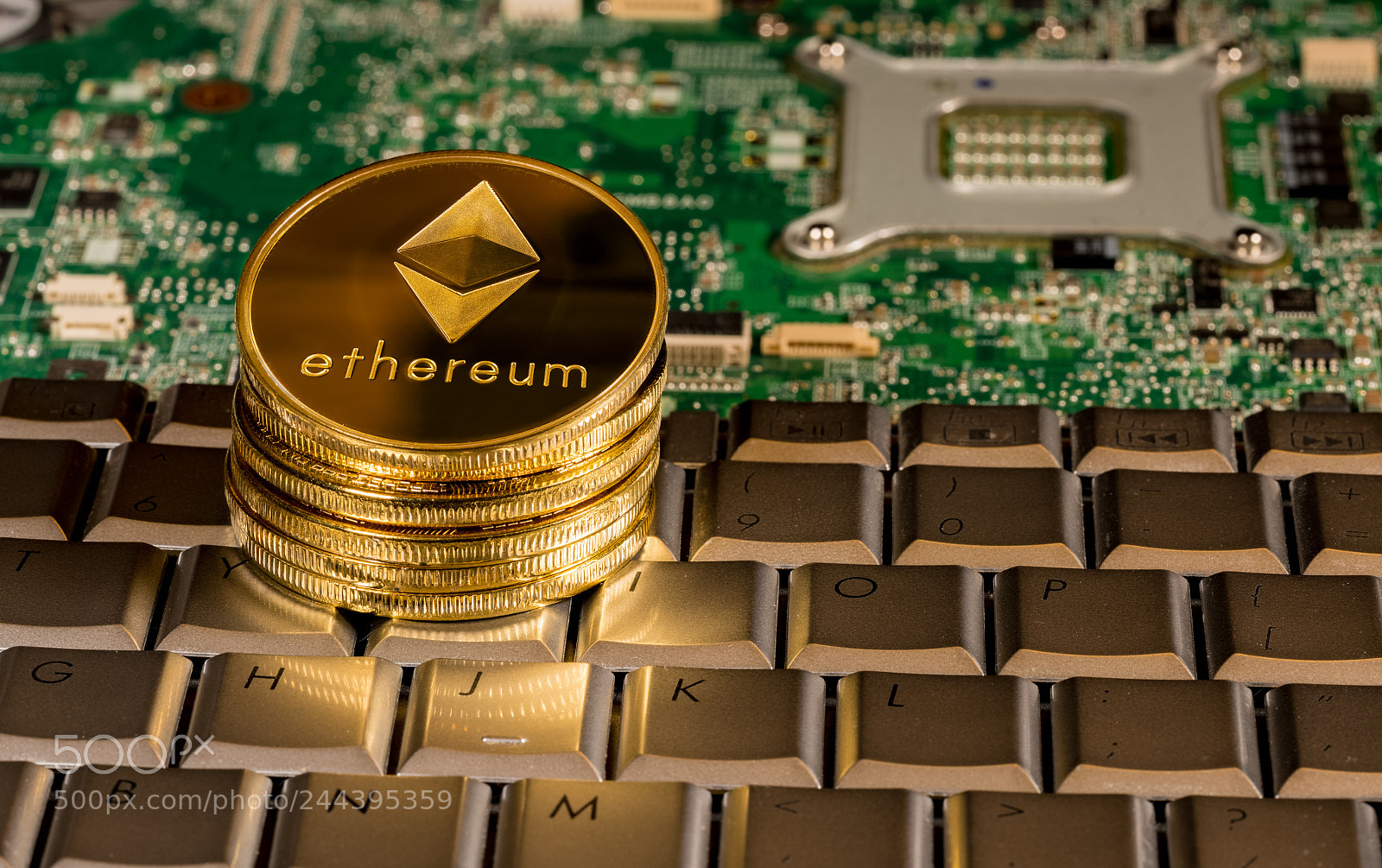 Sony a7R II sample photo. Ethereum coin on a photography