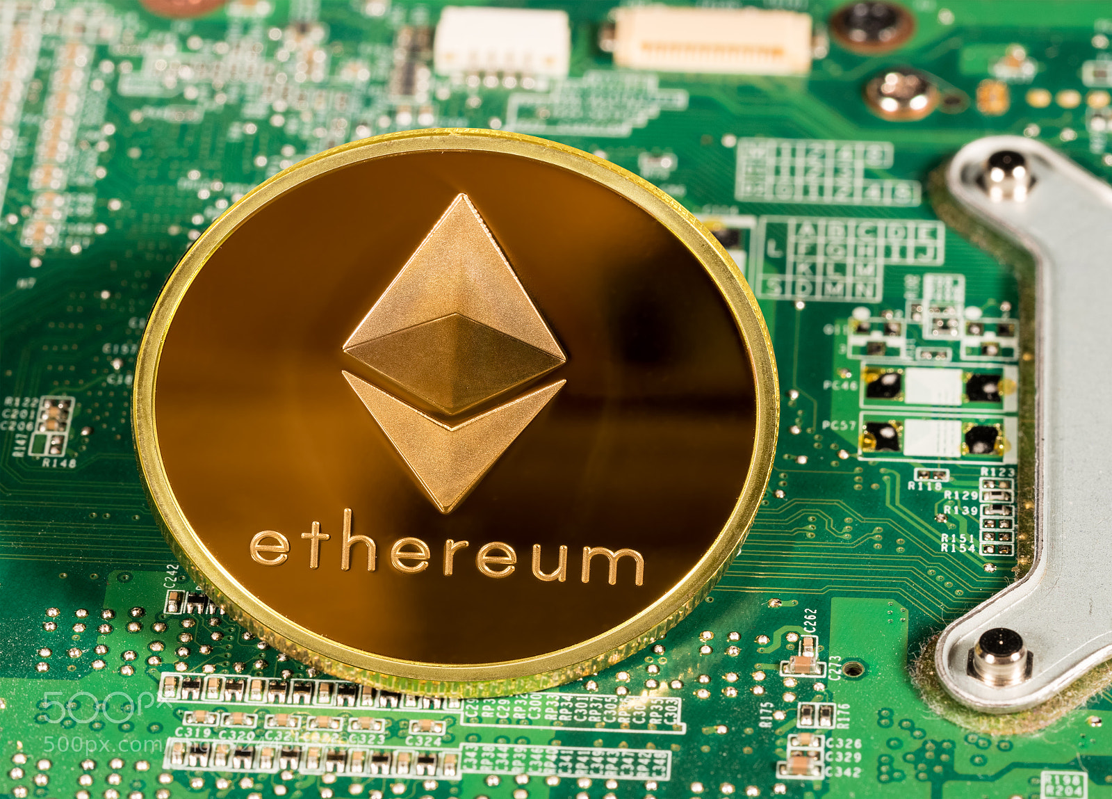 Sony a7R II sample photo. Ethereum coin on a photography