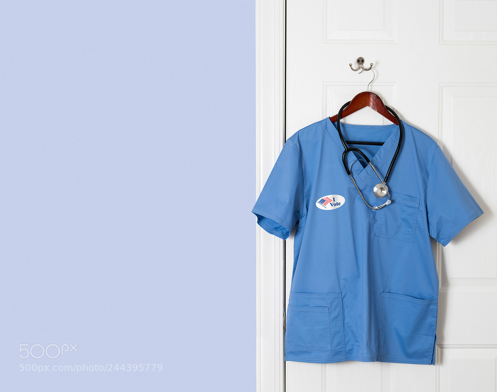 Sony a7R II sample photo. Blue scrubs shirt for photography