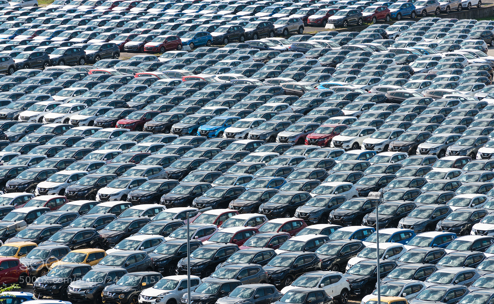 Sony a7R II sample photo. Hyundai cars on dockside photography
