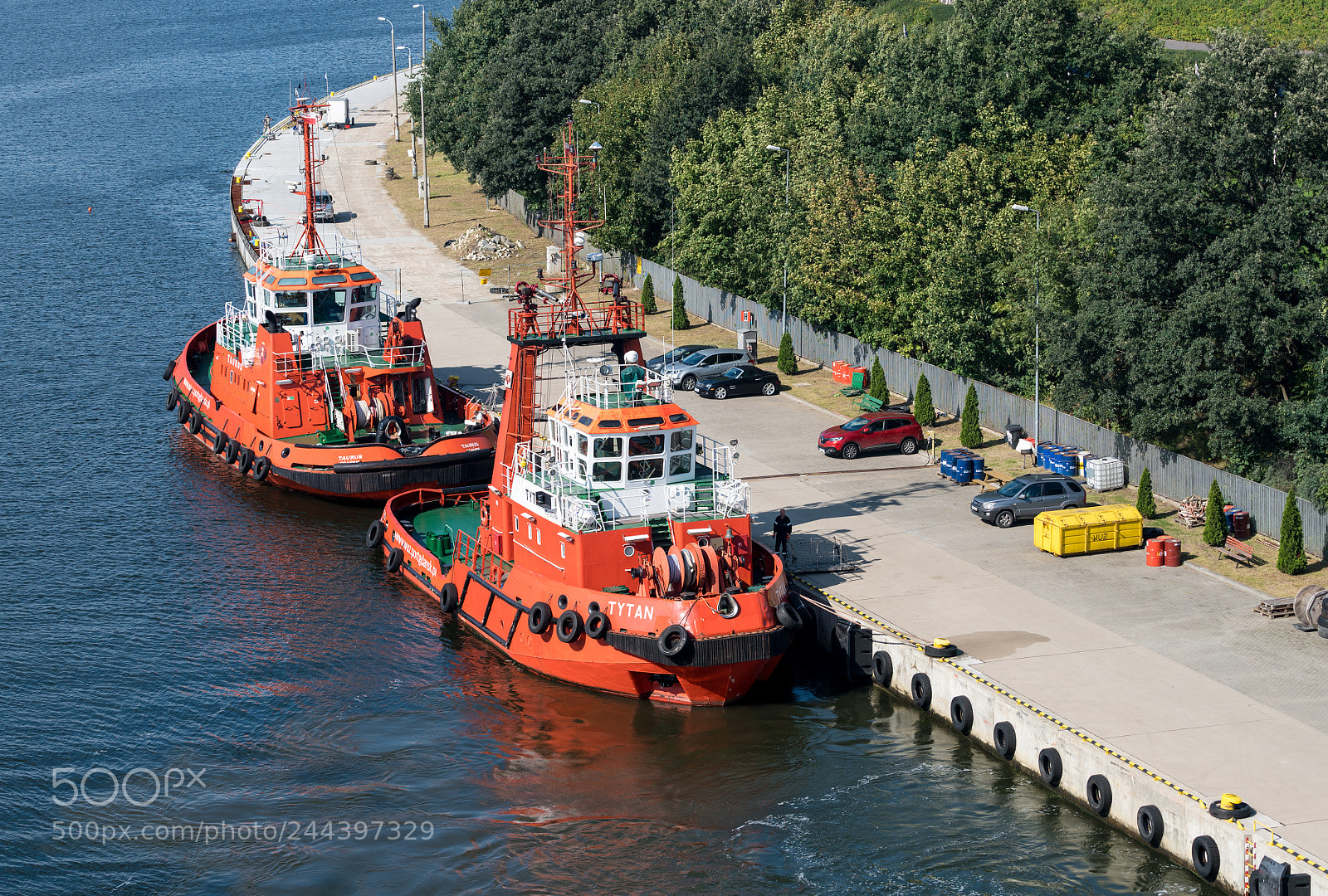 Sony a7R II sample photo. Tytan tugboat in gdansk photography