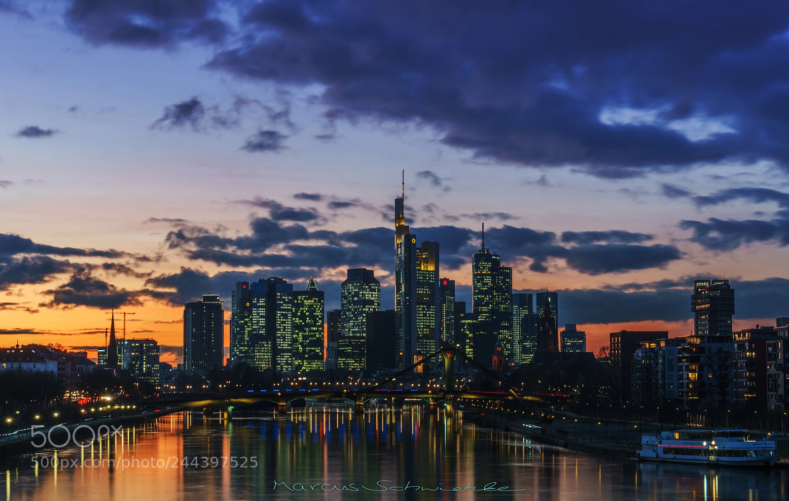 Sony a7 II sample photo. Skyline of frankfurt photography
