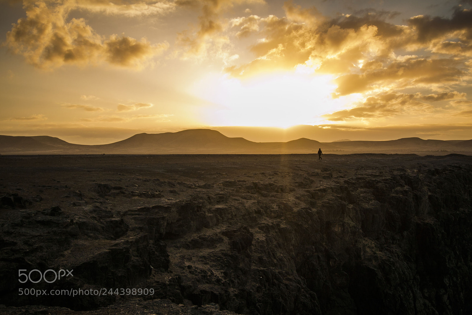 Canon EOS 50D sample photo. Man walking at sunrise photography