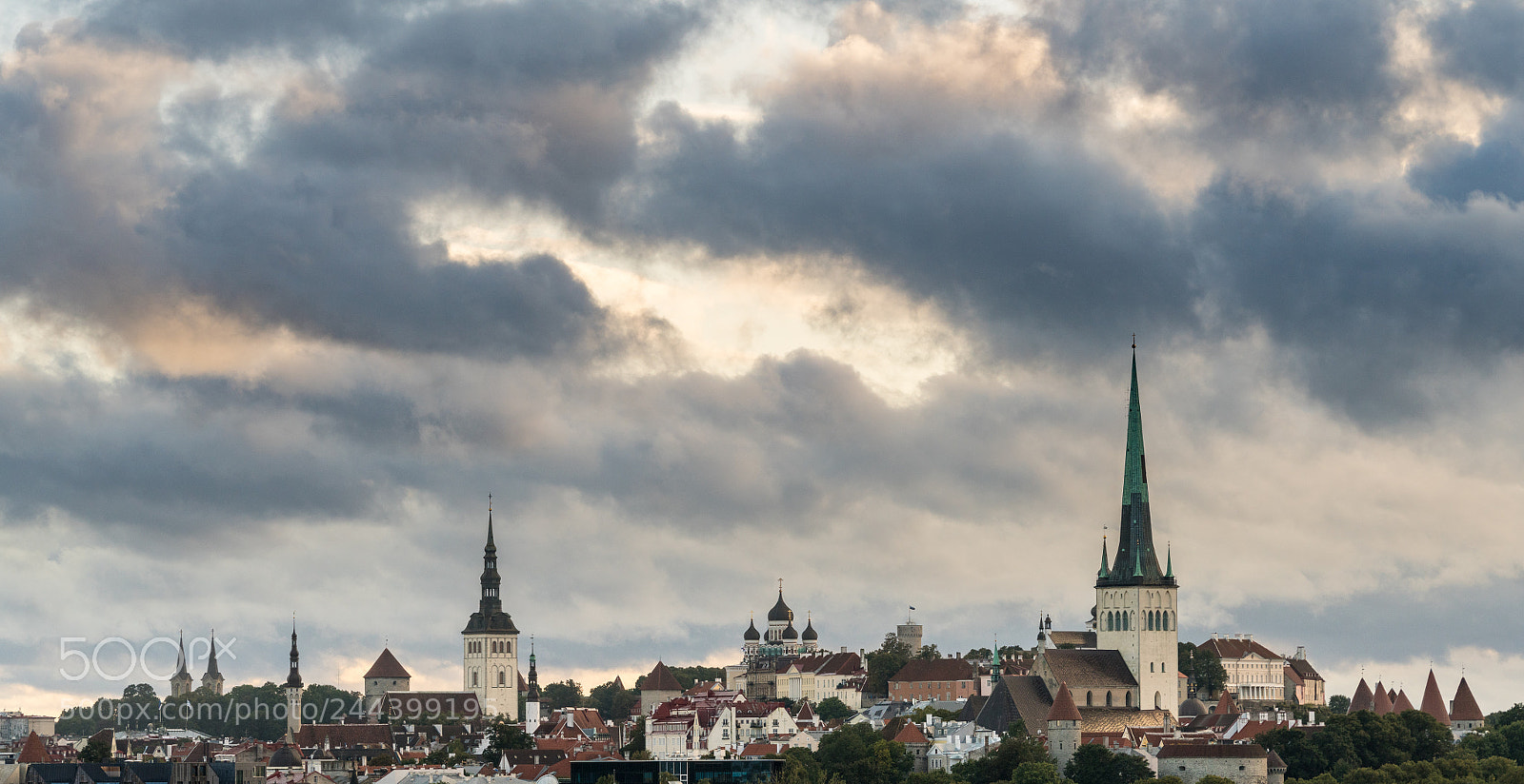 Sony a7R II sample photo. Panorama over old town photography