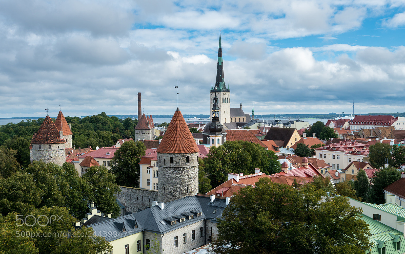 Sony a7R II sample photo. Panorama over old town photography