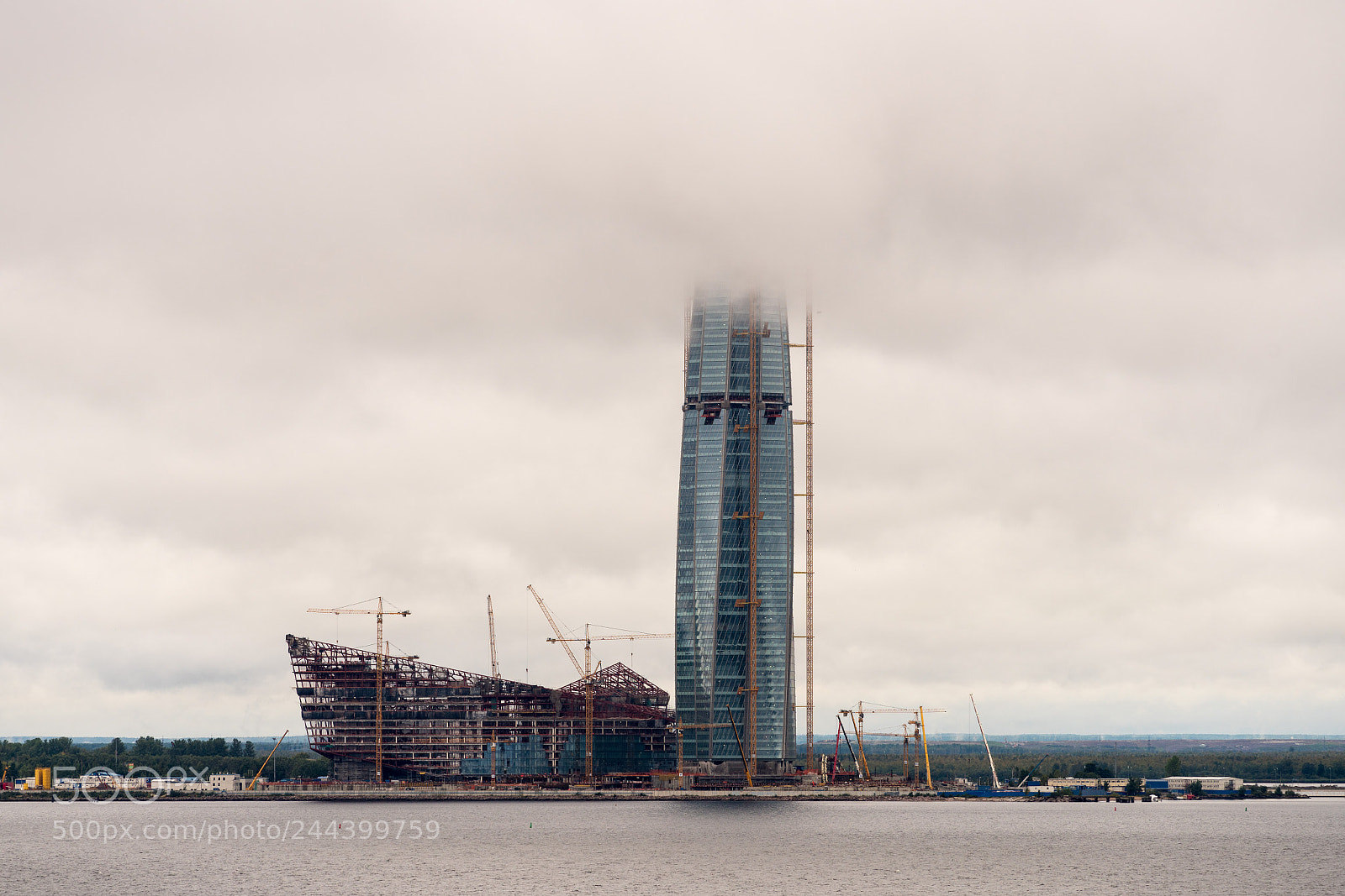 Sony a7R II sample photo. Construction of lakhta skyscraper photography