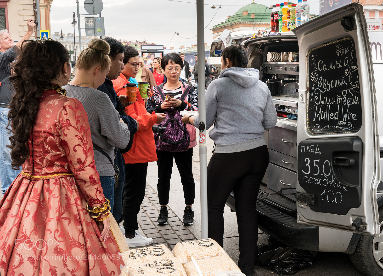 Sony a7R II sample photo. Street vendor with coffee photography