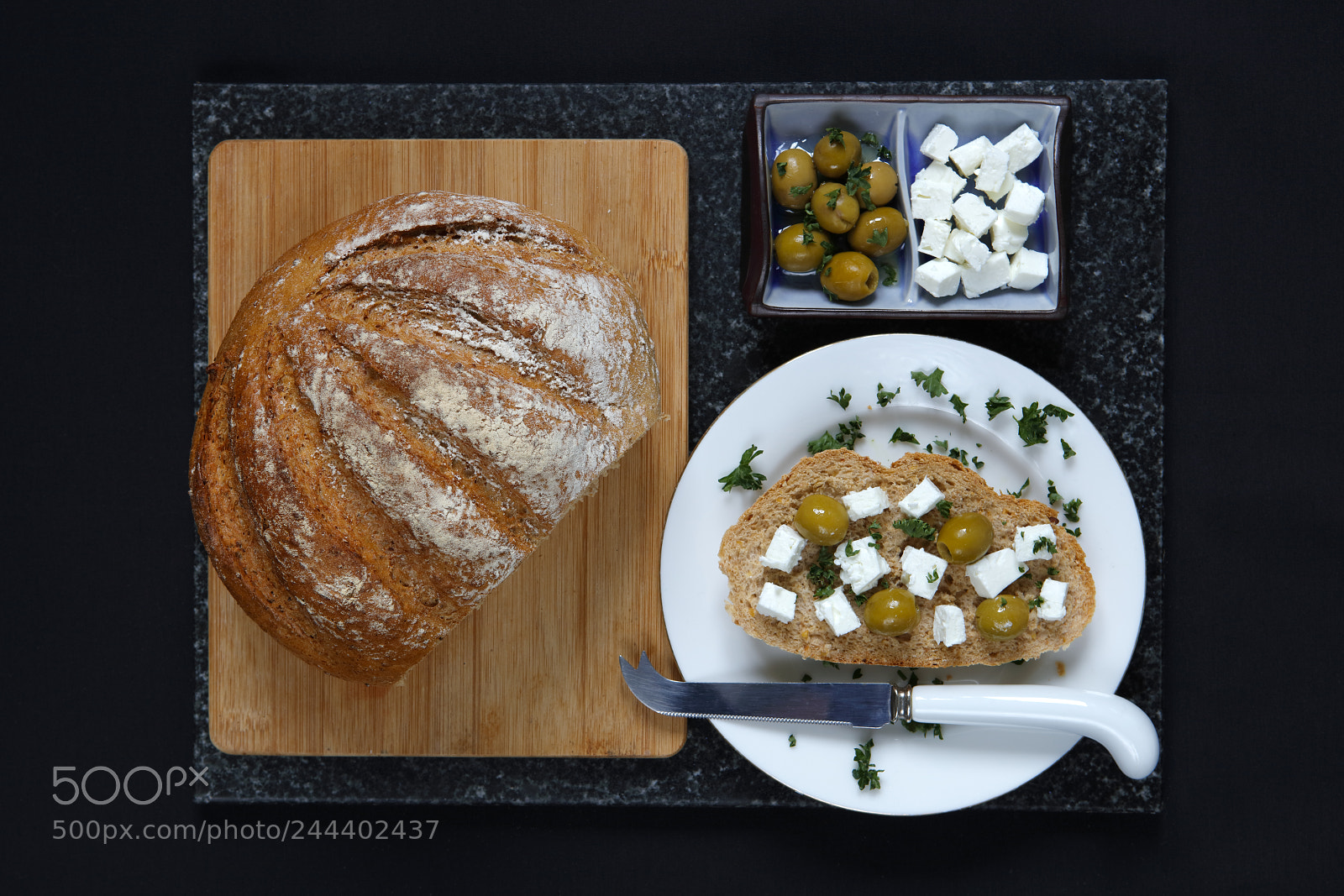 Canon EOS 5DS R sample photo. Wholegrain loaf with feta photography