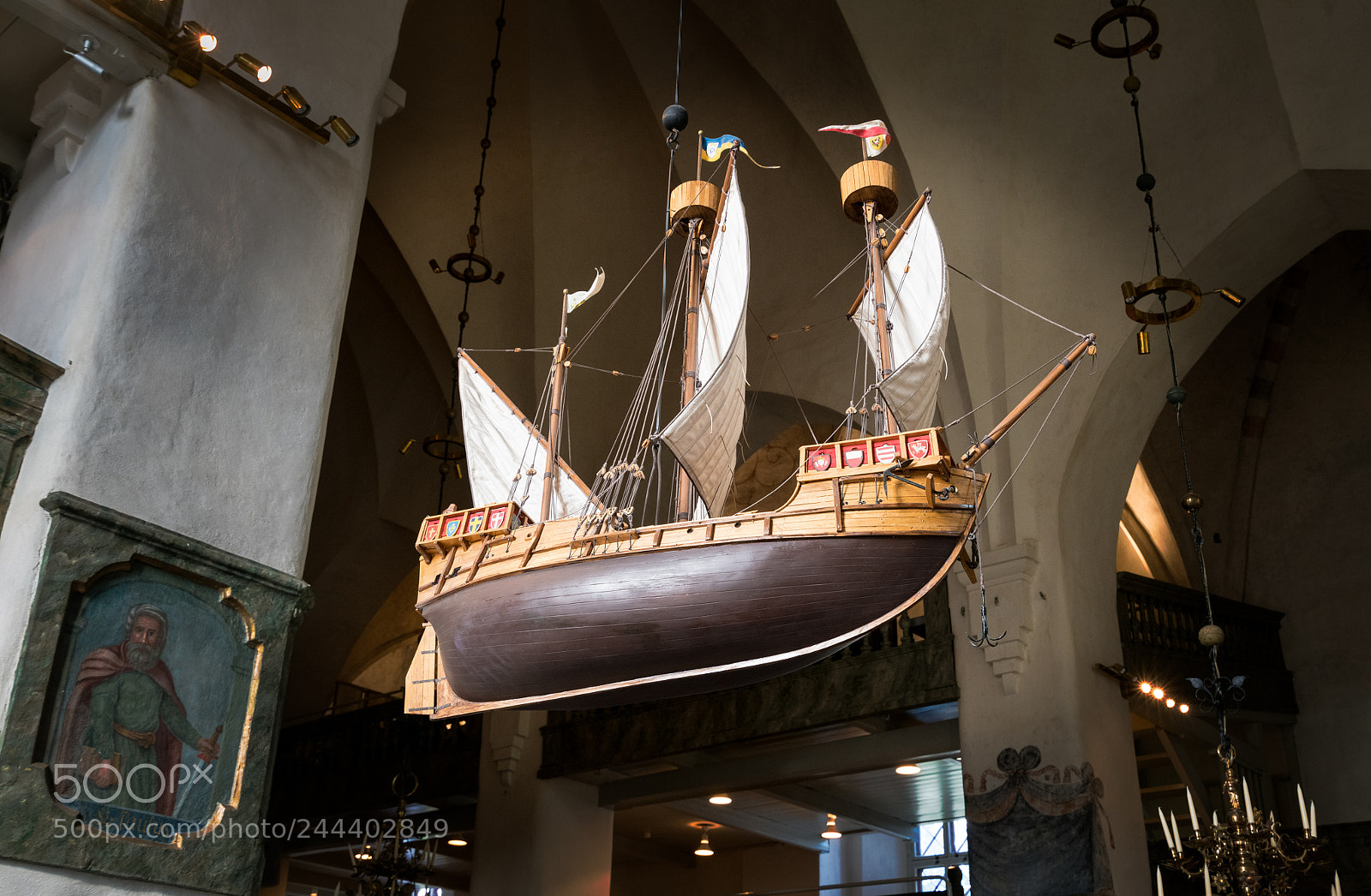 Sony a7R II sample photo. Ship inside cathedral in photography