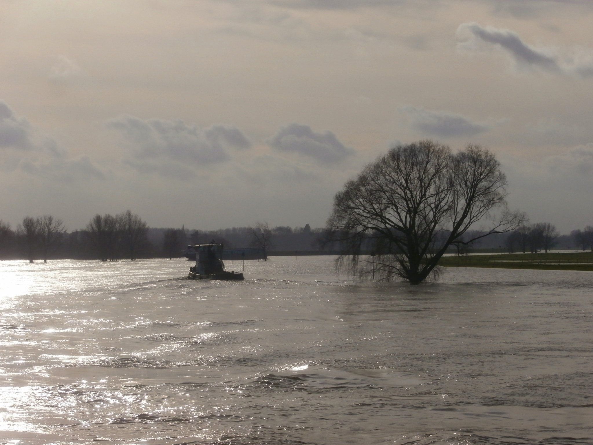 Olympus VR340,D750 sample photo. Boot on the river. photography