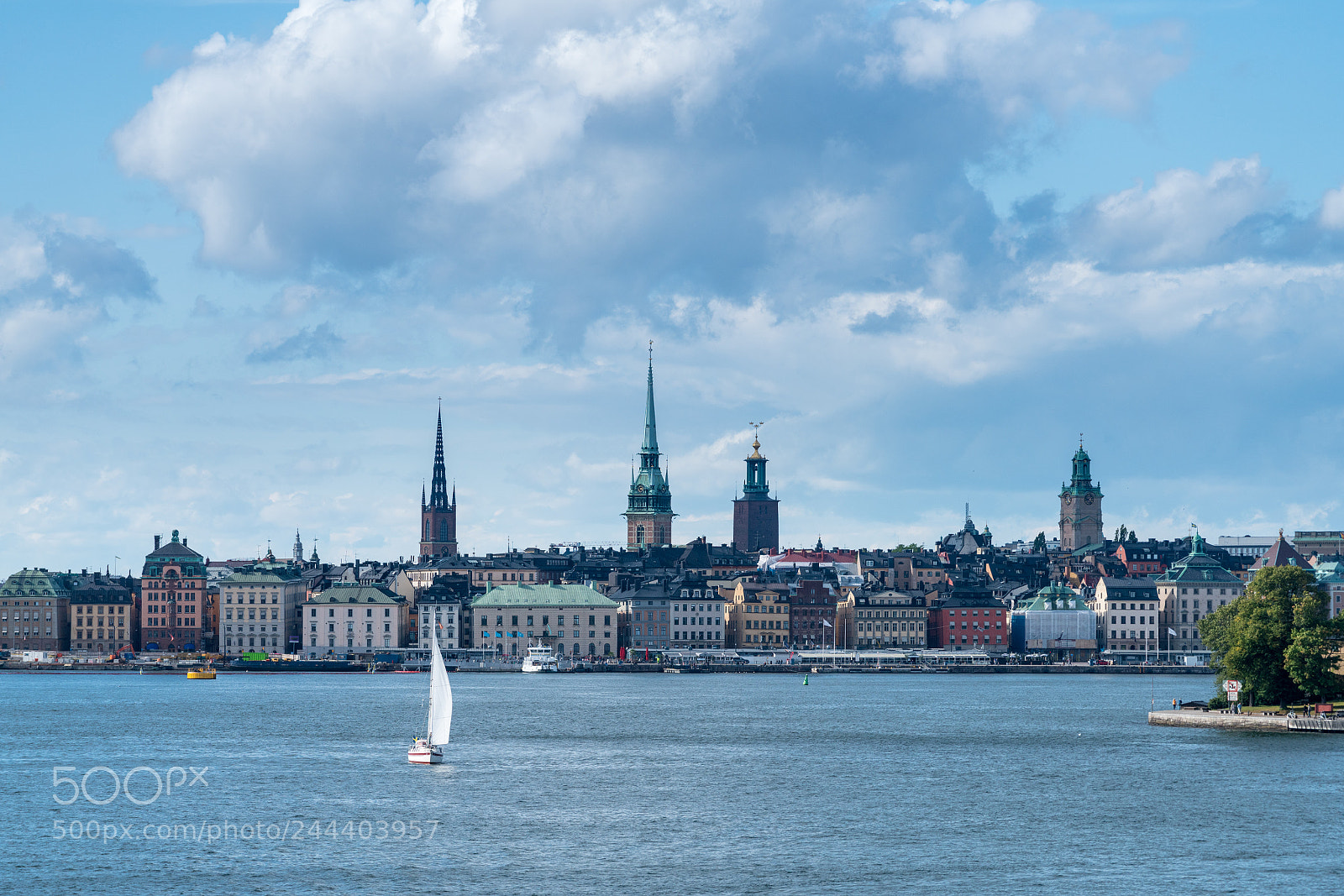 Sony a7R II sample photo. Panorama of gamla stan photography