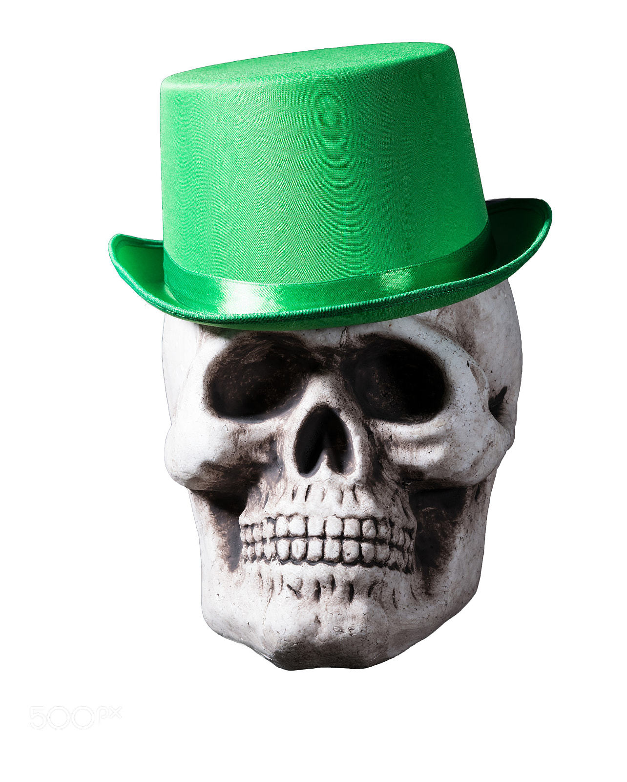 Sony a7R II sample photo. Isolated skull with green photography