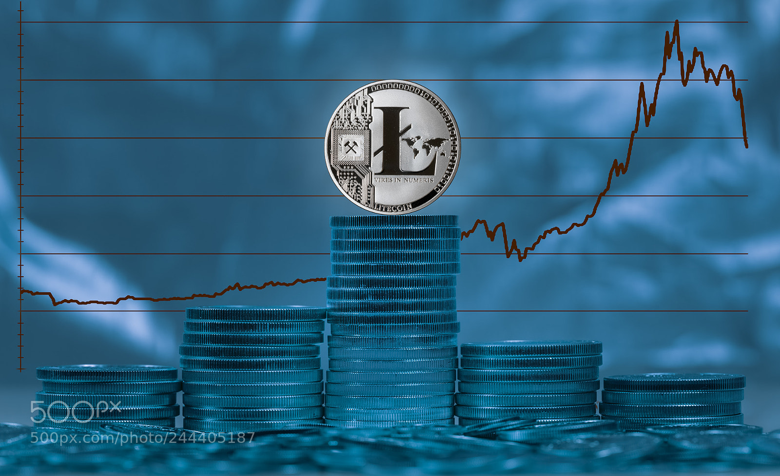 Sony a7R II sample photo. Litecoin coin against background photography