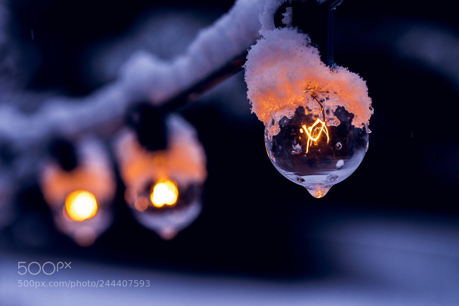 Nikon D810 sample photo. Snow on glass photography