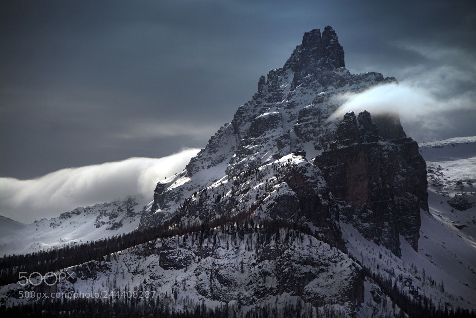 Nikon D7100 sample photo. Dolomites in wintetr photography