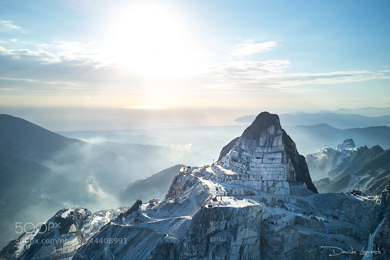 DJI FC220 sample photo. Carrara marble quarry photography