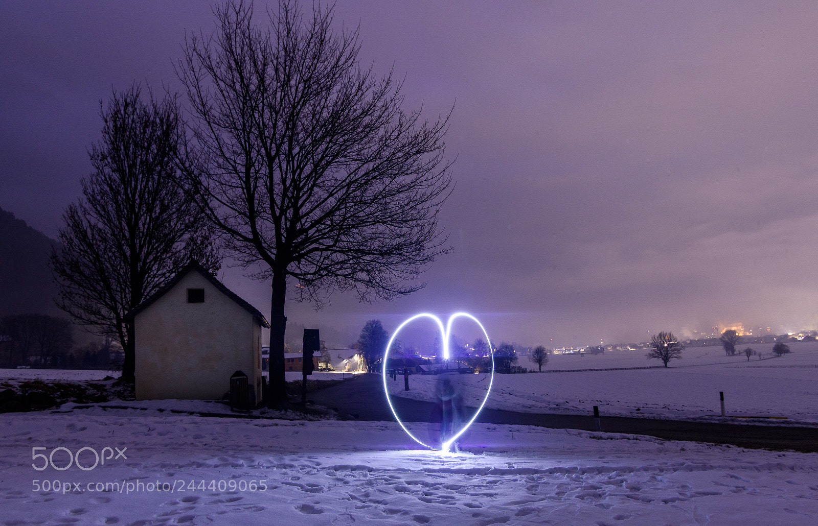 Nikon D5500 sample photo. Lightpainting in bruneck, south photography