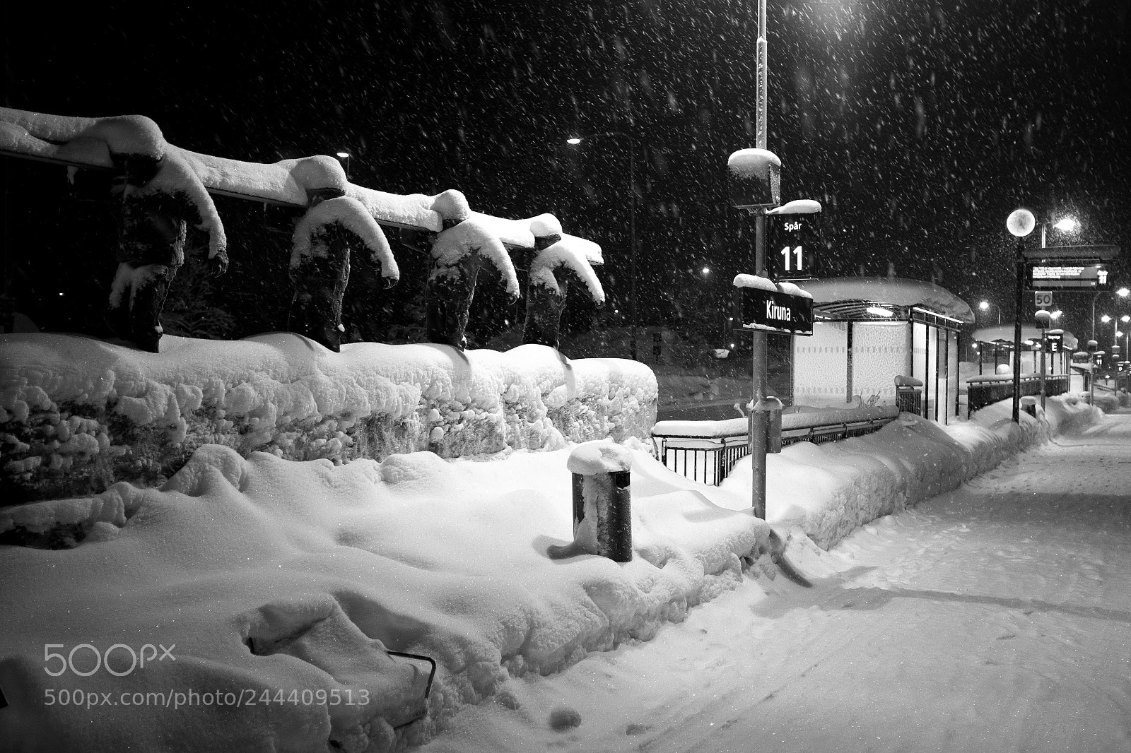 Fujifilm X100S sample photo. Train station in kiruna photography